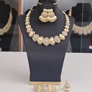 Switzerland Dazzling Gold Plated Necklaces, earrings, Bracelet jewelleries