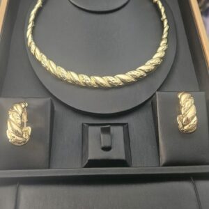 Milano Luxe Twist Gold Plated Jewelry Set