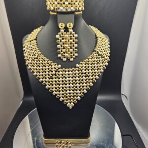 Ethereal Lattice Pearl Statement Set